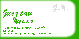 gusztav muser business card